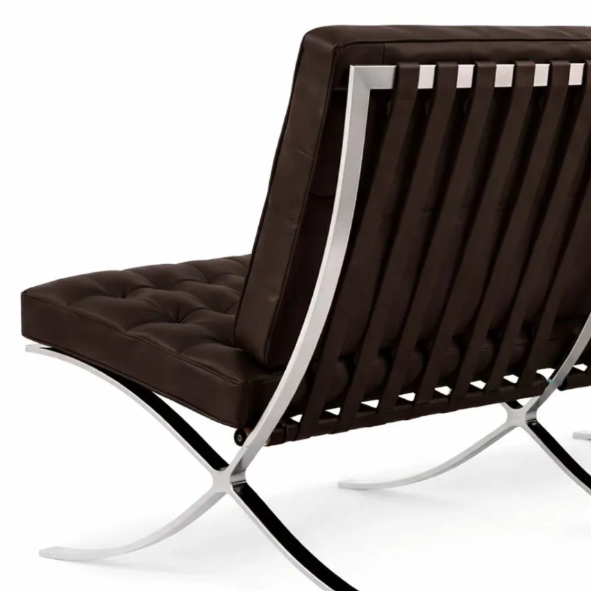 Fauteuil 3 places en Cuir Valeria Marron