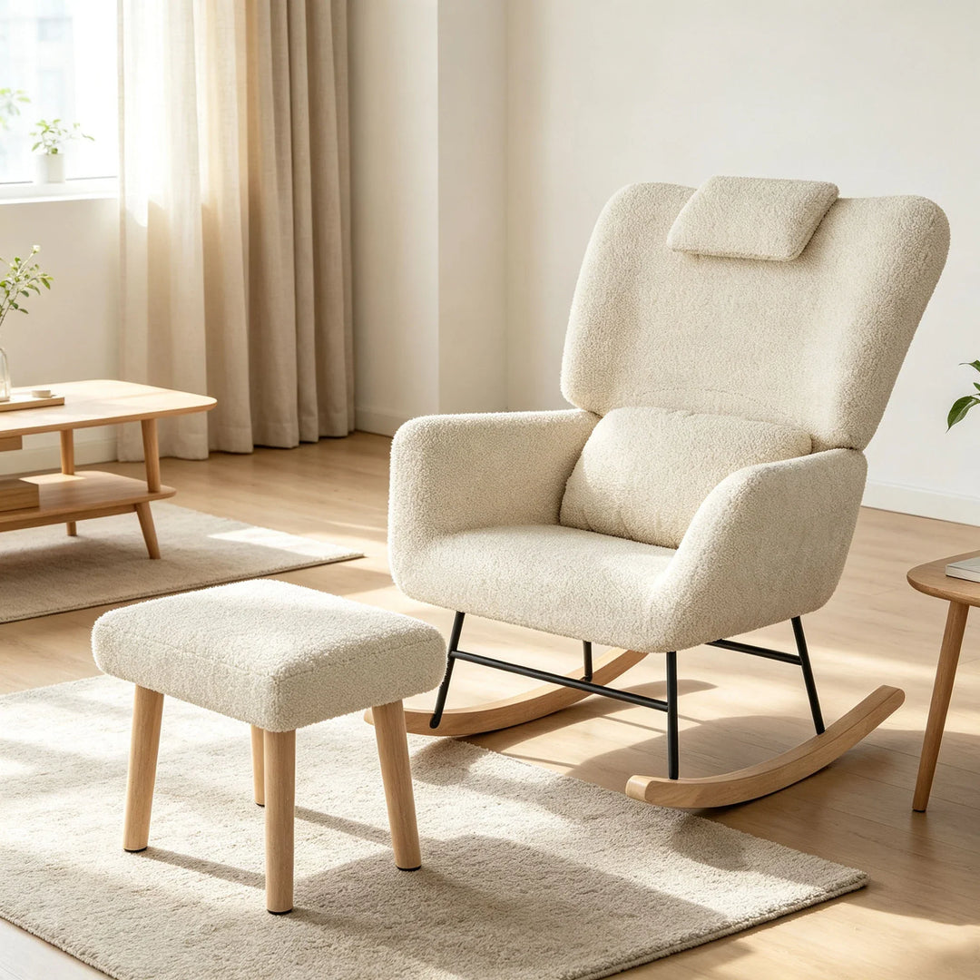 NEVRA - Rocking Chair Ergonomique Allaitement Teddy