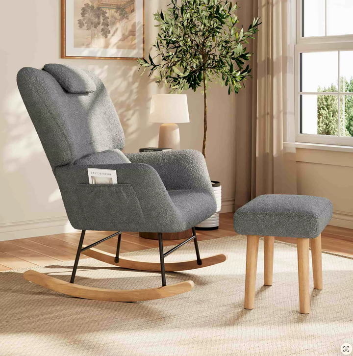NEVRA - Rocking Chair Ergonomique Allaitement Teddy