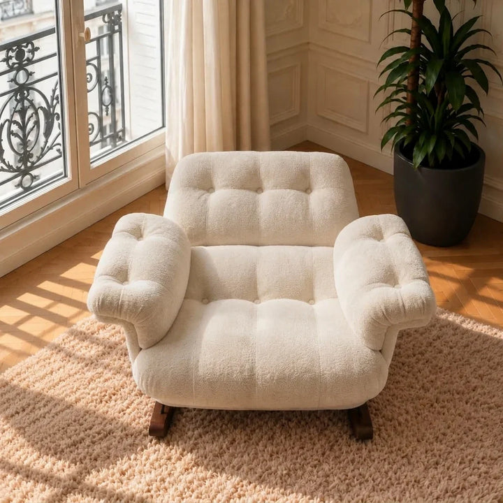NOMBA – Rocking Chair Cocon XXL Chenille Inclinable