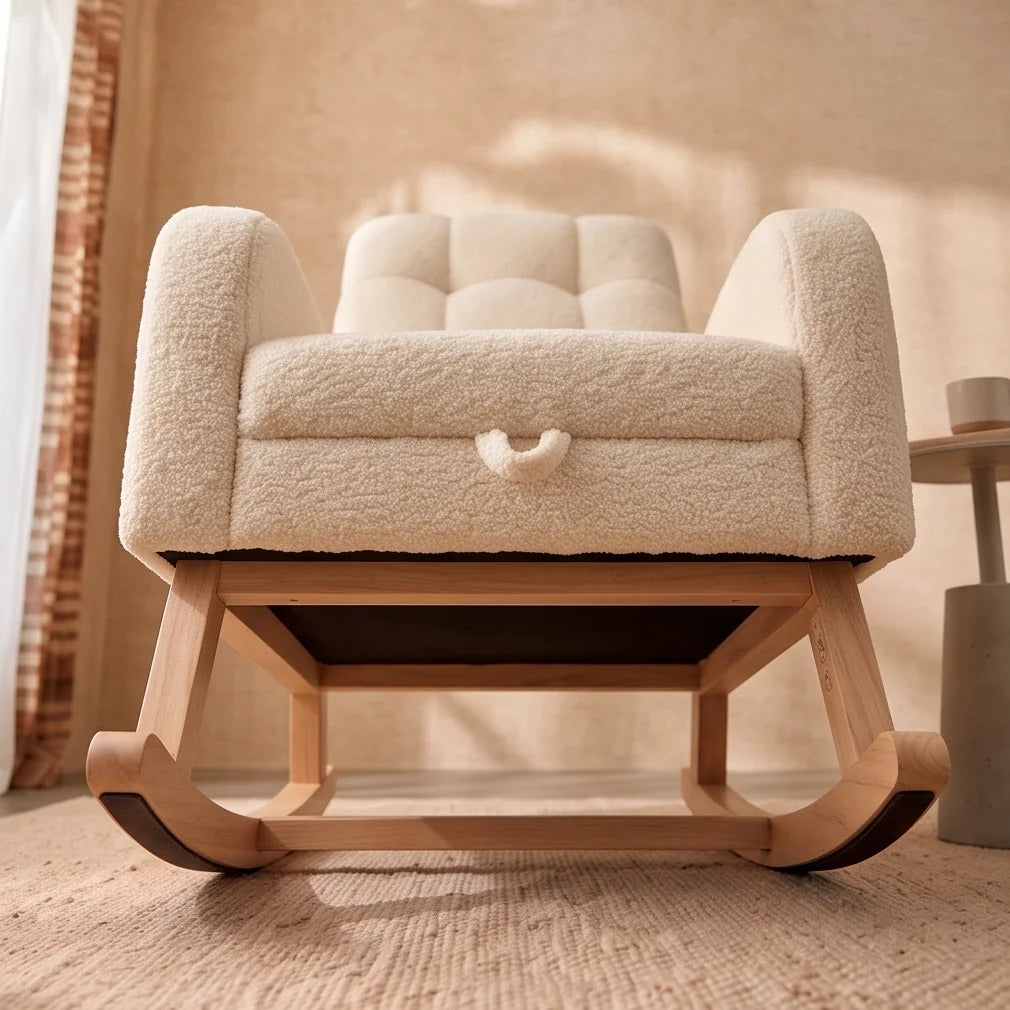 MIRA - Rocking Chair Teddy avec Repose-pieds