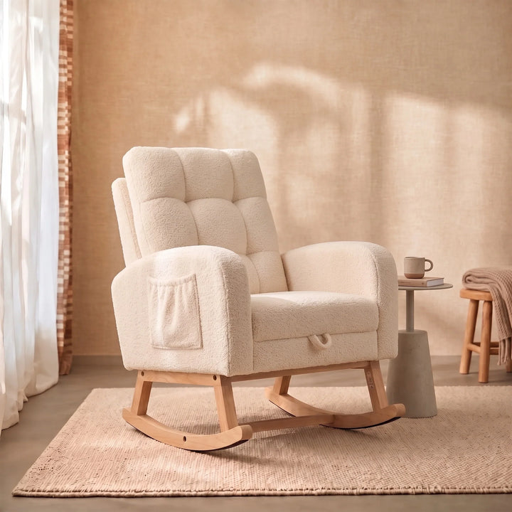 MIRA - Rocking Chair Teddy avec Repose-pieds