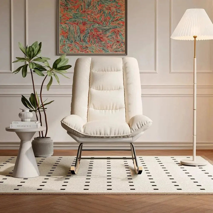 SELVAN – Rocking Chair Lin & Bois de Hêtre