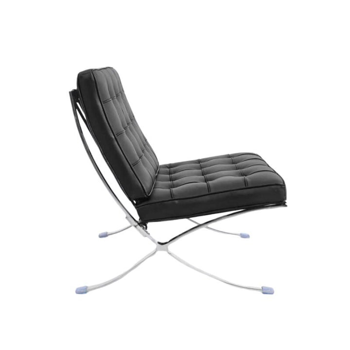 Fauteuil avec repose pied en Cuir