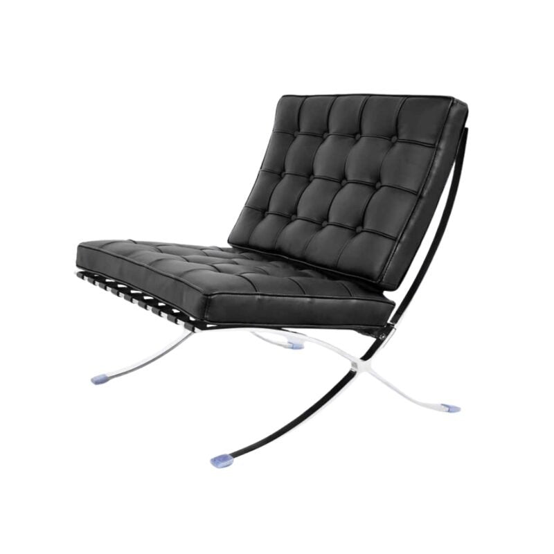 Fauteuil avec repose pied en Cuir