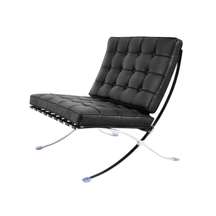 Fauteuil avec repose pied en Cuir