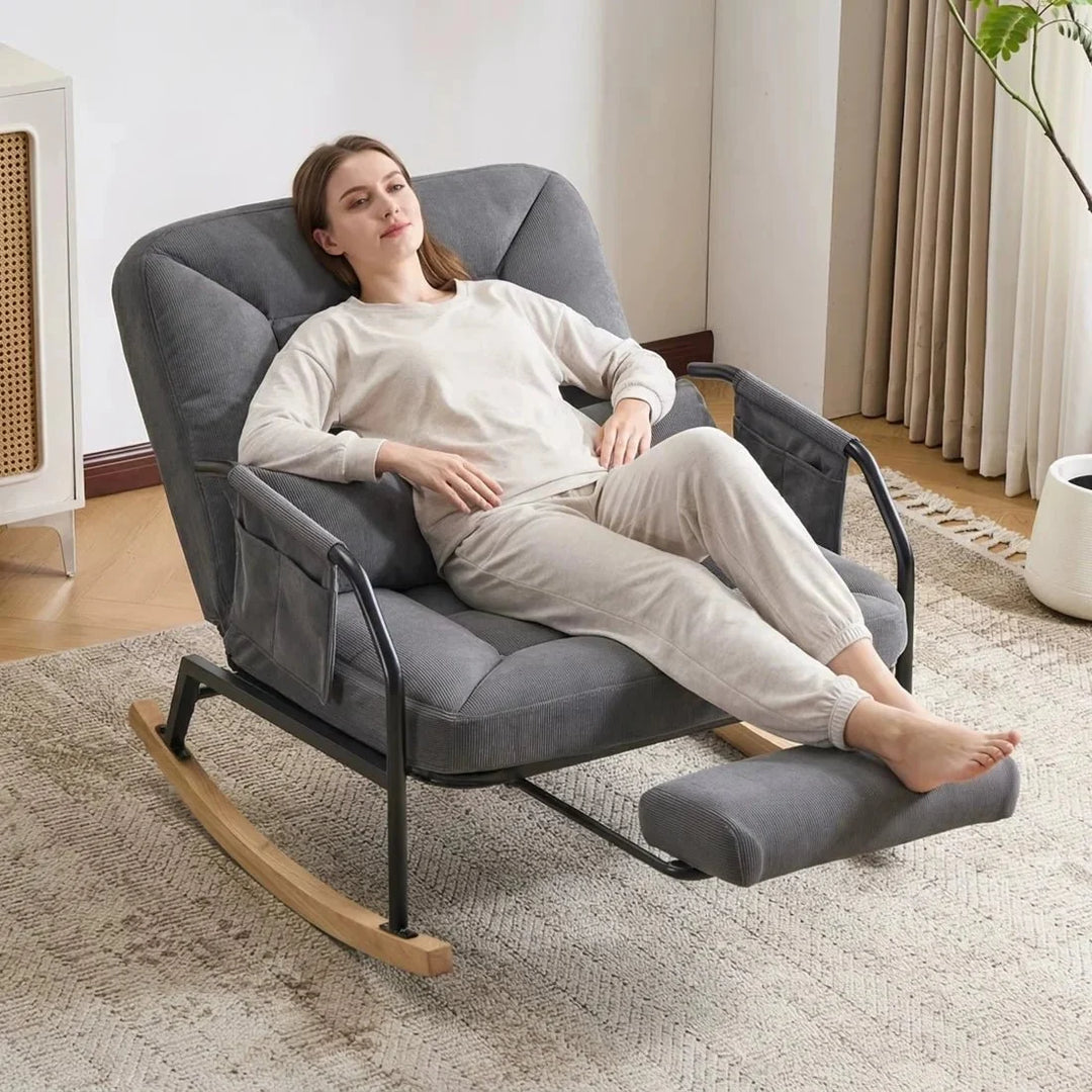 KARVEL – Rocking Chair Inclinable Corduroy