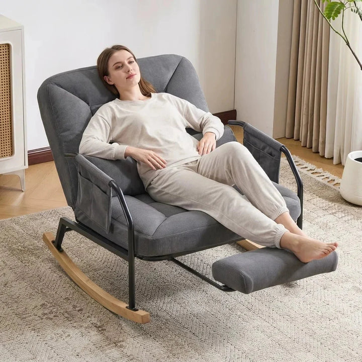 KARVEL – Rocking Chair Inclinable Corduroy