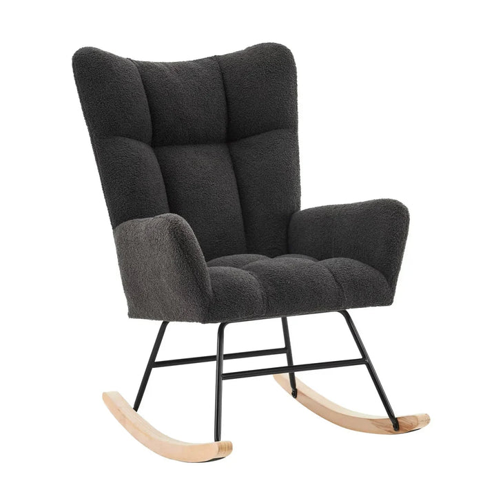 LUMEA – Fauteuil à Bascule Bouclé