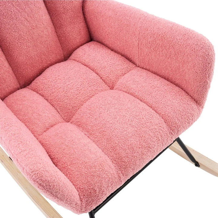 LUMEA – Fauteuil à Bascule Bouclé