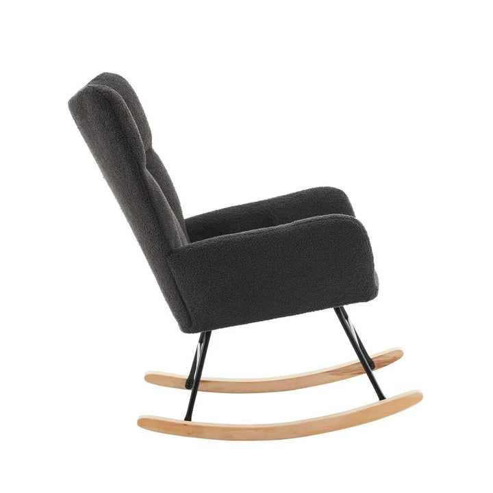 LUMEA – Fauteuil à Bascule Bouclé