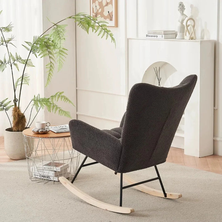 LUMEA – Fauteuil à Bascule Bouclé