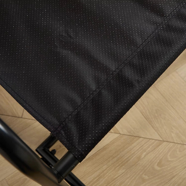 SKALVA - Rocking Chair Corduroy Capitonné & Cadre Métal Noir