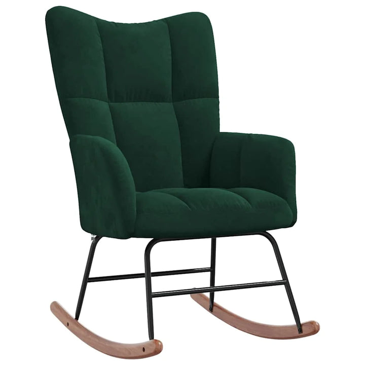 MALVIK – Rocking Chair Velours Rembourré Ultra Confortable