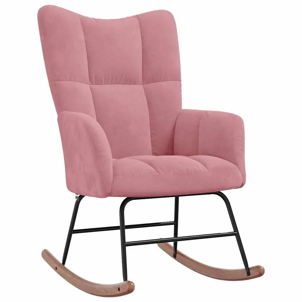 MALVIK – Rocking Chair Velours Rembourré Ultra Confortable