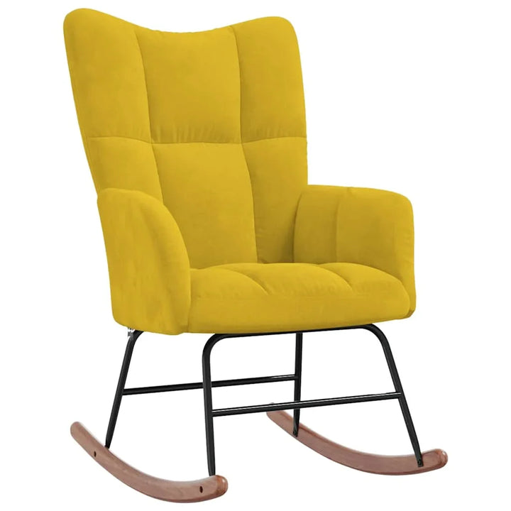 MALVIK – Rocking Chair Velours Rembourré Ultra Confortable