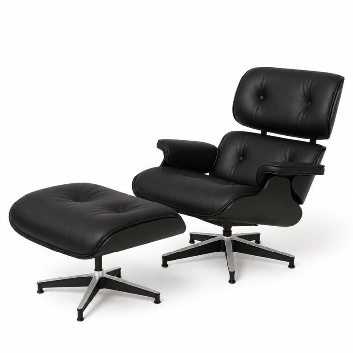 Fauteuil Relax en Cuir Véritable Leandro Full Black