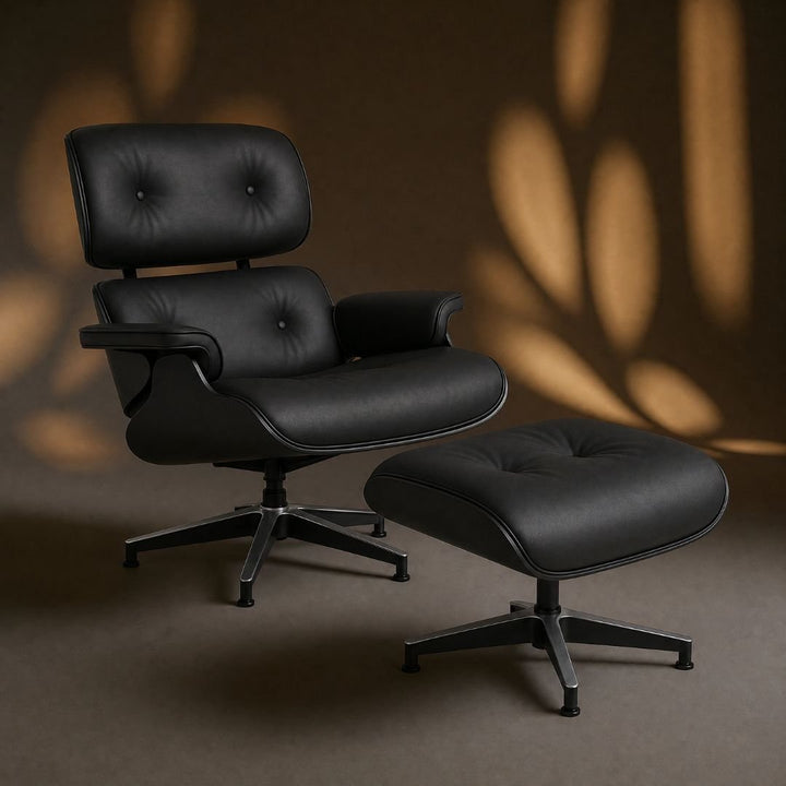 Fauteuil Relax en Cuir Véritable Leandro Full Black
