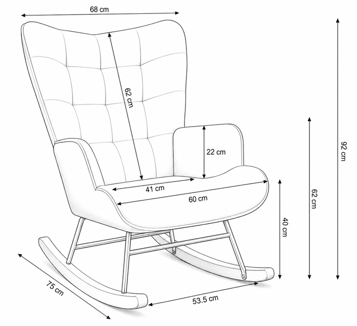 NIBELLA – Rocking Chair Teddy Ultra Doux