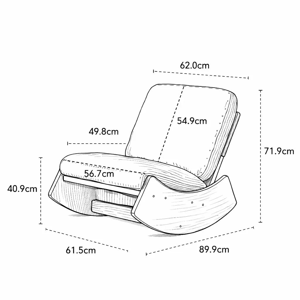KALEO CHAIR – Rocking Chair Rétro Velours