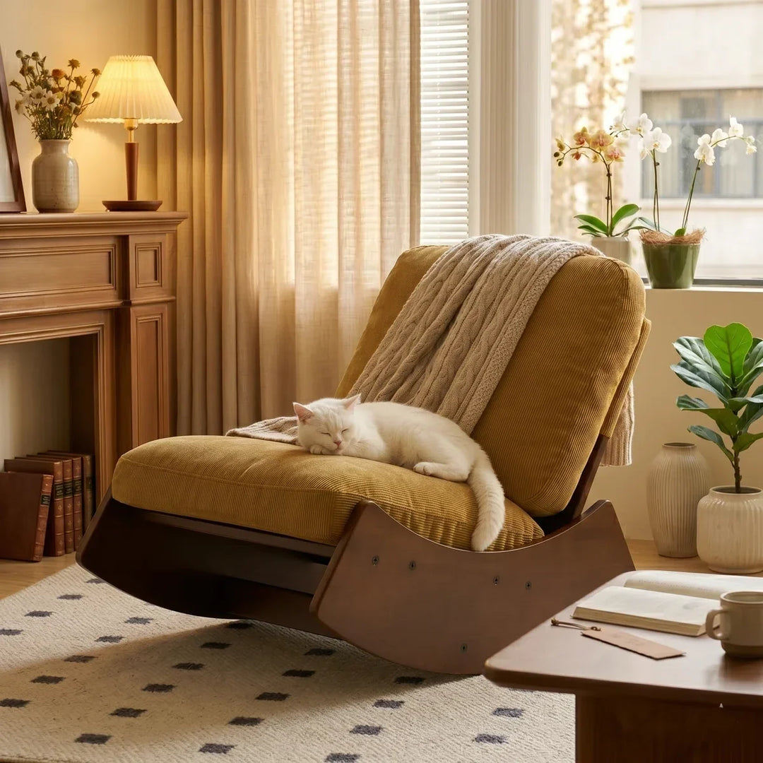 KALEO CHAIR – Rocking Chair Rétro Velours