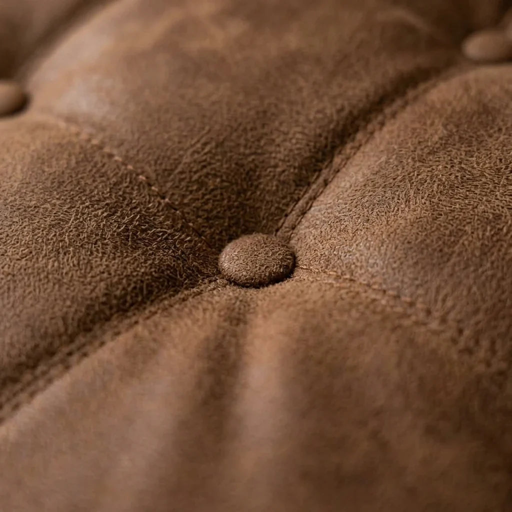 TIVA – Fauteuil Relax Inclinable 135° Pivotant avec Repose-pieds, Microfibre Marron